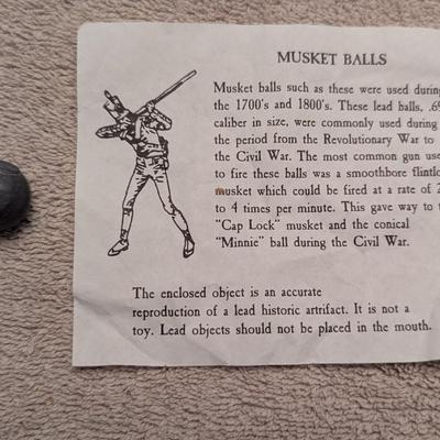 Sale Photo Thumbnail #2818: Accurate Reproduction Of A Lead Musket Ball Historic Artifact