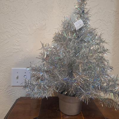 Small silver Christmas tree