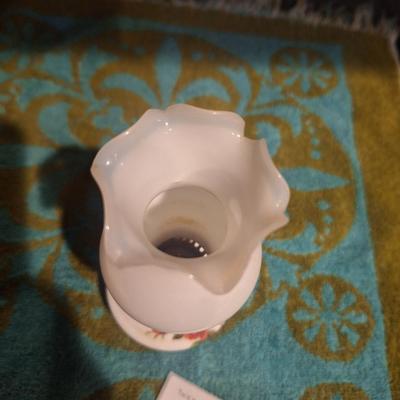 small oil lamp with pink rose