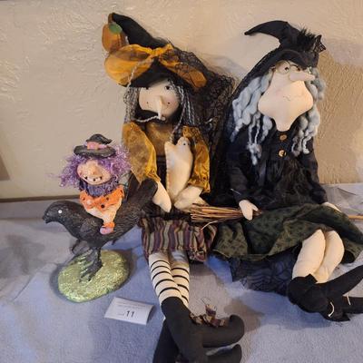 Rag doll witches and one figurine