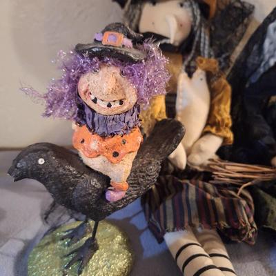 Rag doll witches and one figurine