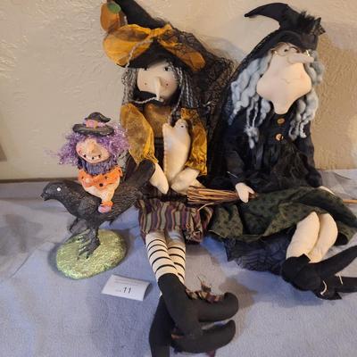 Rag doll witches and one figurine