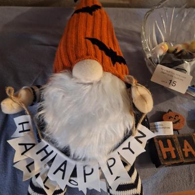 Sale Photo Thumbnail #110: halloween gnome, candy bowl and other