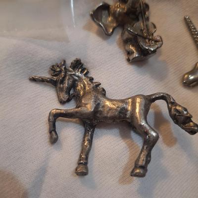 Sale Photo Thumbnail #169: Pewter Unicorn and other