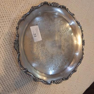 Sale Photo Thumbnail #172: Silverplate platter for 25th anniversary