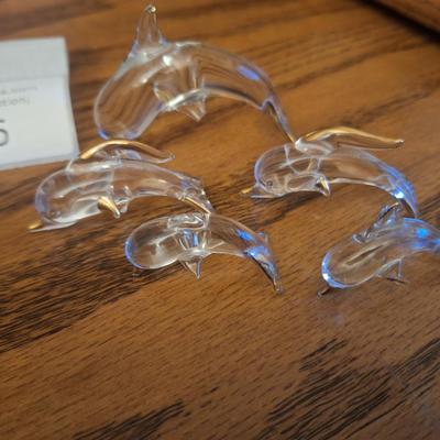 Sale Photo Thumbnail #180: see all photos this is a group of 5 crystal dolphins.  If you’ve come to our recent in person sales we've had some of these at the last 2 sales…get these to add to your collection.  