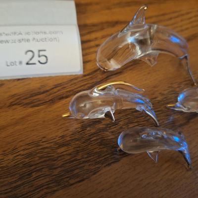 Sale Photo Thumbnail #181: see all photos this is a group of 5 crystal dolphins.  If you’ve come to our recent in person sales we've had some of these at the last 2 sales…get these to add to your collection.  
