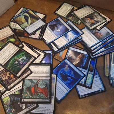 Sale Photo Thumbnail #234: see all photos, we pulled a sample from each section and spread them out but did not try to show all the cards- too many, not enough room.  There is also writing on the box that may be relevant to the contents so that is in the photos too. We don't know e