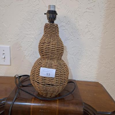 Sale Photo Thumbnail #297: wicker lamp see all photos. 