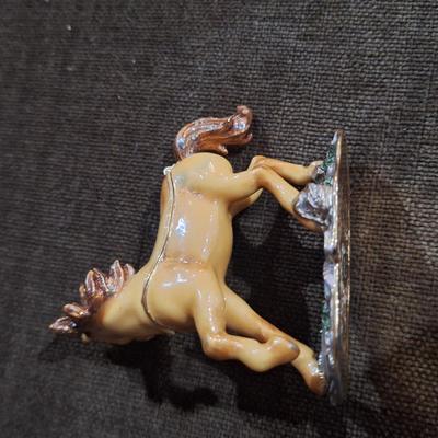Sale Photo Thumbnail #345: enamel horse trinket box