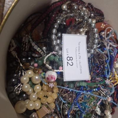 Sale Photo Thumbnail #481: bag of jewelry pieces, broken jewelry mismatched earrings etc  weighs over 3 pounds