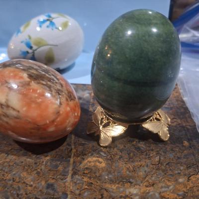 Sale Photo Thumbnail #710: Eggs- stone and ceramic