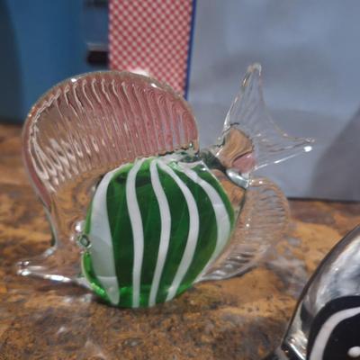 Sale Photo Thumbnail #754: blown glass fish paperweights