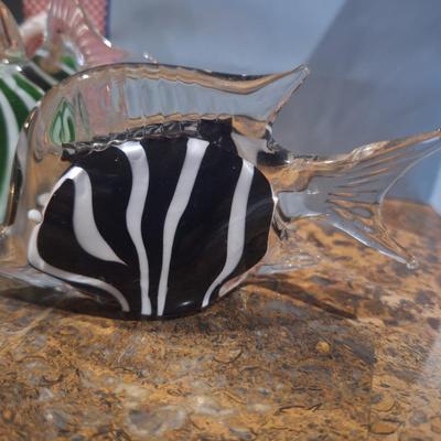 Sale Photo Thumbnail #753: blown glass fish paperweights