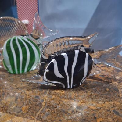 Sale Photo Thumbnail #752: blown glass fish paperweights