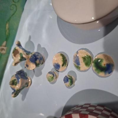Sale Photo Thumbnail #771: trinket boxes- one is Mary Englebreit and tiny tea set