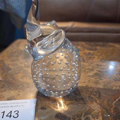 Sale Photo Thumbnail #819: Glass elephant paperweight