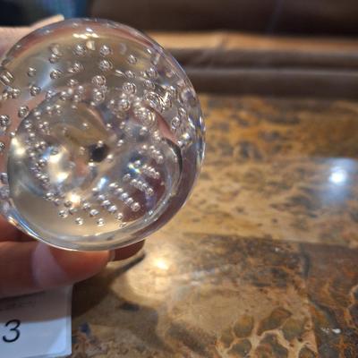Sale Photo Thumbnail #820: Glass elephant paperweight