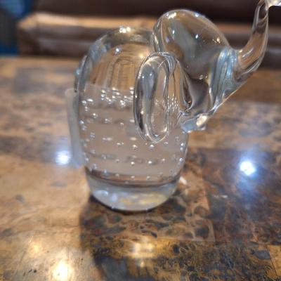 Sale Photo Thumbnail #823: Glass elephant paperweight