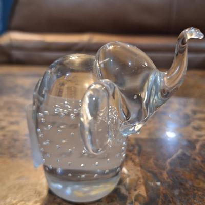Sale Photo Thumbnail #824: Glass elephant paperweight