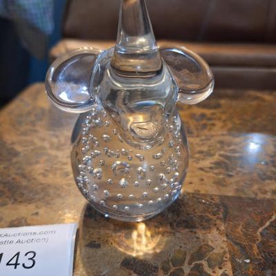 Sale Photo Thumbnail #818: Glass elephant paperweight