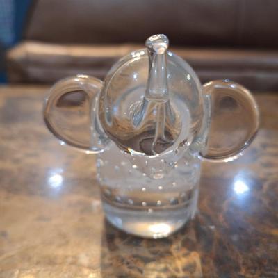 Sale Photo Thumbnail #822: Glass elephant paperweight