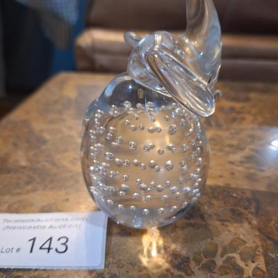 Sale Photo Thumbnail #817: Glass elephant paperweight