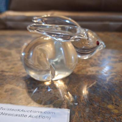 Sale Photo Thumbnail #829: glass rabbit paperweight