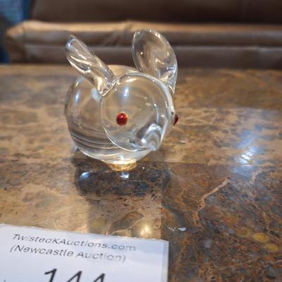 Sale Photo Thumbnail #830: glass rabbit paperweight