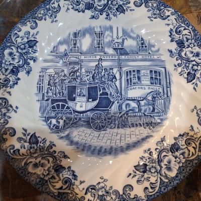 Sale Photo Thumbnail #832: Johnson Bros blue plate made in England