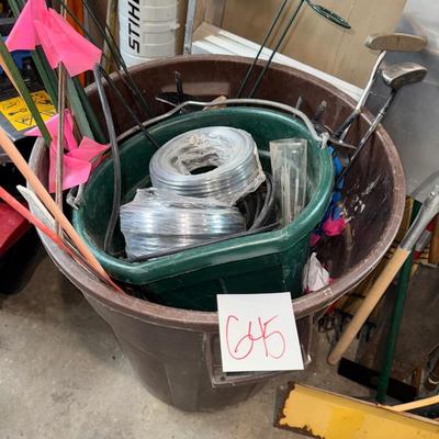 Sale Photo Thumbnail #1260: G45-Bucket of Garage Items