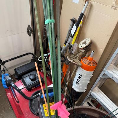 Sale Photo Thumbnail #1263: G45-Bucket of Garage Items