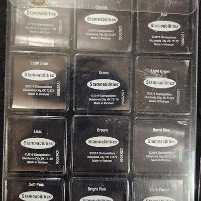 Sale Photo Thumbnail #203: Ink Pad Minis (box of 12) & Ink Pad Pigment w/ Blooming flowers
