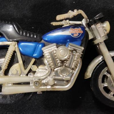 Sale Photo Thumbnail #159: Retro Oriental Exports Industries India Winner 95 Motorcycle Friction Tin Toy & Vintage Matchbox Harley Davidson Pull String 6" Fricition Motorcycle (2)