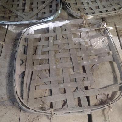 Set of Three Vintage Authentic Splint Wood Tobacco Leaf Market Baskets (HH)