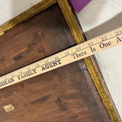 Lot 191 Vintage wood tray & other