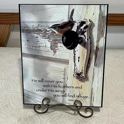 Lot 199 Psalm Plaque w/ stand