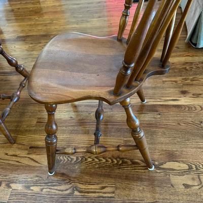 4 ETHAN ALLEN FIDDLEBACK WINDSOR DINING CHAIRS