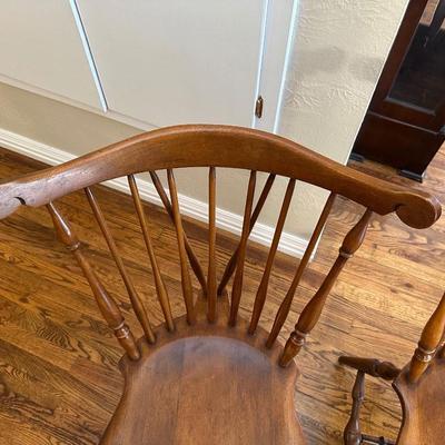 4 ETHAN ALLEN FIDDLEBACK WINDSOR DINING CHAIRS