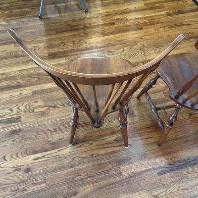 4 ETHAN ALLEN FIDDLEBACK WINDSOR DINING CHAIRS