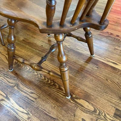 4 ETHAN ALLEN FIDDLEBACK WINDSOR DINING CHAIRS