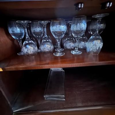 Sale Photo Thumbnail #1344: M8.5-Wine glasses/glassware