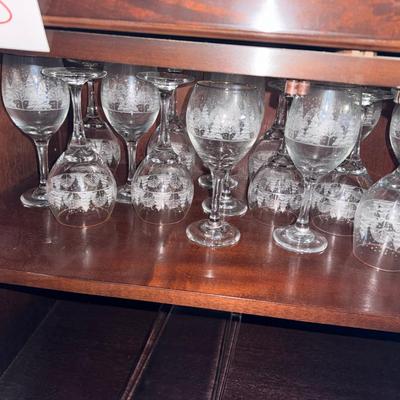 Sale Photo Thumbnail #1345: M8.5-Wine glasses/glassware