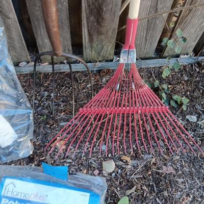 MANY PLANT SUPPORTS, RAK, PITCH FORK, CHICKEN WIRE AND MORE