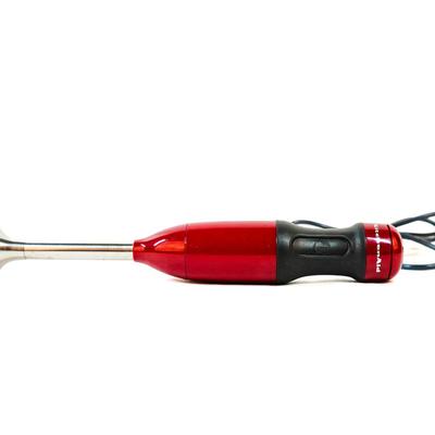 Sale Photo Thumbnail #409: This is a handheld immersion blender used for blending, pureeing, and crushing ingredients. 16 inches long as listed in picture.
