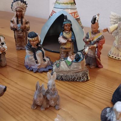 NATIVE AMERICAN THEMED NATIVITY SCENE