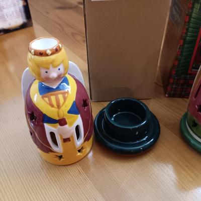 2 VILLEROY & BOCH "ANGELS" CANDLESTICK VOTIVE HOLDERS