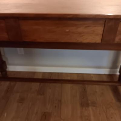 BEAUTIFUL 2 PIECE ANTIQUE MAP OR WRITING DESK WITH 3 DRAWERS