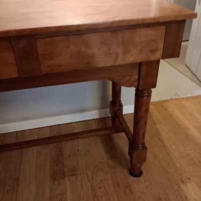 BEAUTIFUL 2 PIECE ANTIQUE MAP OR WRITING DESK WITH 3 DRAWERS