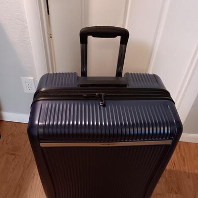 NICOLE MILLER CARRY ON AND SAMSONITE SUITCASE BOTH ON 4 WHEELS
